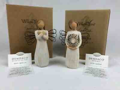 Willow Tree Sign for Love & Sweetheart Figurines Susan Lordi - Set of Two - New