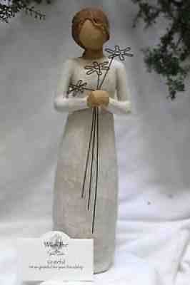 ANGEL statue NIB Friendship wedding baby shower Gift WILLOW TREE flower GRATEFUL