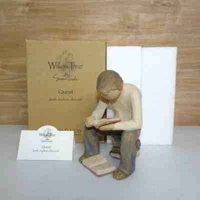 Willow Tree Figurine Quest by Susan Lordi Demdaco Young Man Boy Reading #26197