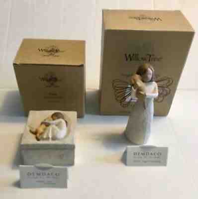 Willow Tree Angel of Friendship Statue and Truly a Friend Keepsake Box Set - EUC