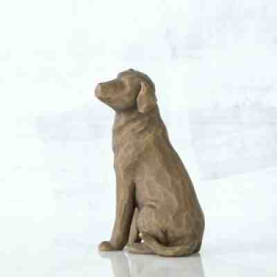 Willow Tree Love my Dog (Dark) Genuine Hand-Painted Figurine 27683