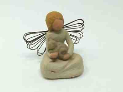 Demdaco Angel Of Kindness Susan Lordi Willow Tree ~ Angel holding Cat/Kitten