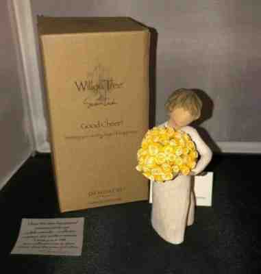 Willow Tree Susan Lordi Good Cheer Figurine Yellow Roses 2015 Retired NEW IN BOX