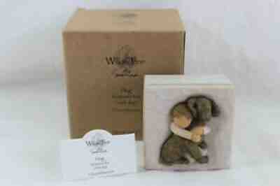 Willow Tree "Hug" Girl with Dog Keepsake Trinket Box by Susan Lordi
