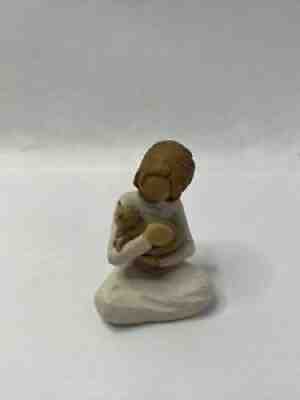 2008 Willow Tree Figurine Kindness Girl w/ Gray Cat Kitty Susan Lordi No Box