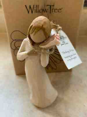 WILLOW TREE Ornament THINKING OF YOU, Angel Wire Wings Conch Shell, NEW NWT NIB
