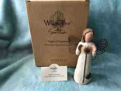 Vintage WILLOW TREE Figurine w/ Box & Card Angel of Summer sunflower sun flower