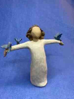 Willow Tree -  ??Happiness ? Girl With Bluebirds - #26130 - 2004 - No Box, GUC