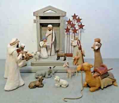 WILLOW TREE NATIVITY Demdaco 21 Piece Set Susan Lordi + Original Boxes & Packing