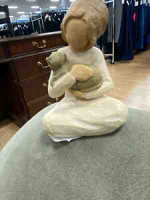 2008 Willow Tree Figurine Kindness Girl w/ Gray Cat Kitty Susan Lordi No Box f