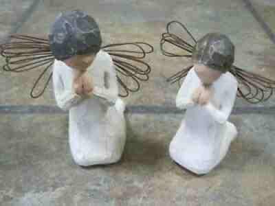 WILLOW TREE ~ ANGELS OF PRAYER, SM . & LG. ~ FROM DEMDACO ~ NO BOX ~ VGUC