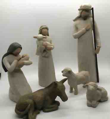Willow Tree 6pc Hand Crafted NATIVITY Figures Set DEMDACO in Box #26005 GUC