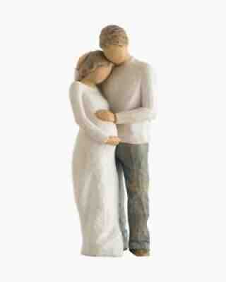 WILLOW TREE Demdaco Hand Painted #26252 HOME Pregnancy Couple Baby Figurine