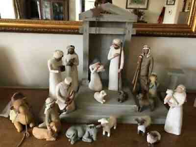 2002 WILLOW TREE 19 pc NATIVITY Set with Creche DEMDACO Susan Lordi-ENTIRE SET