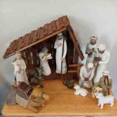 Willow Tree Demdaco Nativity Set Scene 14 Pieces