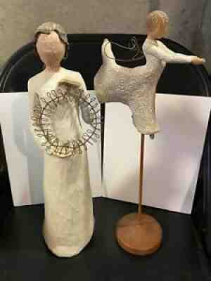 Lot of 2 Willow Tree 15â? Statues - Dance of Life 2011 & Welcoming Spirit 2000