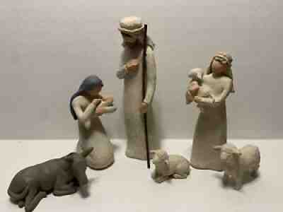 Willow Tree NATIVITY 6 Pc Set, Vintage Susan Lordi 1999, Mary Jesus Joseph 26005