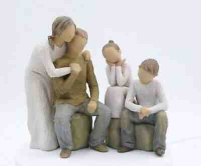 Willow Tree Figurines Set Mum & Dad with Son & Daughter