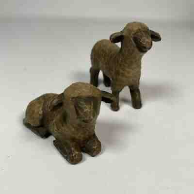 Willow Tree Lordi Nativity Shepherds Stable Laying & Standing Black Sheep 2002