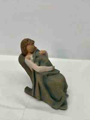 Willow Tree The Quilt Demdaco 5" Figurine Mother Child in Chair Blanket 2010