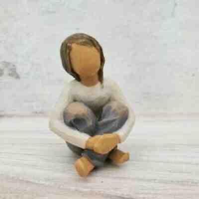 Willow Tree Spirited Child Sculpted Darker Skin Girl 3" Figurine