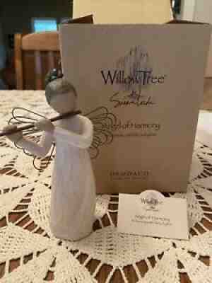 Flute /Willow tree figurine/Angel of Harmony/with box + placard/Susan Lordi