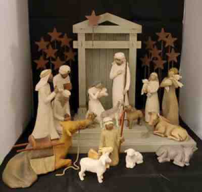 Willow Tree Nativity Creche COMPLETE w/ Boxes 20 Pieces