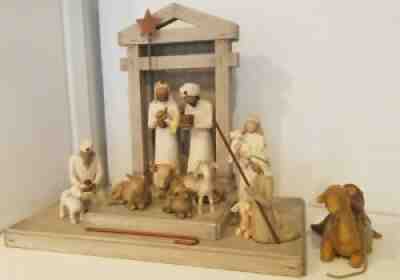 15pc Willow Tree Creche w/ Star Nativity 3 Wise Men ~ Animals ~ Stars