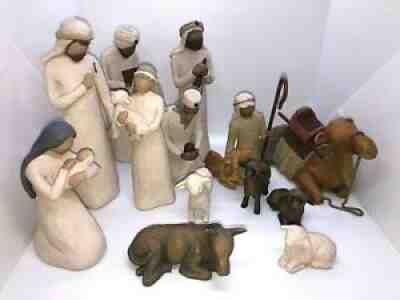 Willow Tree NATIVITY SET - Nativity 26005 Wisemen 26027 Shepherd & Animals 26105