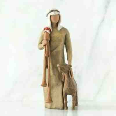 ZAMPOGNARO (SHEPHERD WITH BAGPIPE) SCULPTED HAND PAINTED NATIVITY FIGURE
