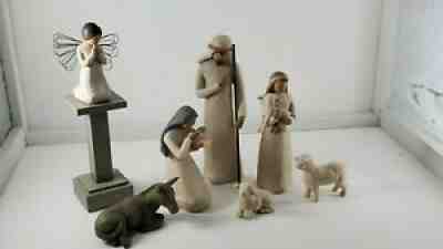 Willow Tree 8pc Nativity Hand Painted Sculpted Figures 26005 Susan Lordi 1999
