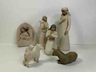 Willow Tree Nativity Set With Holy Family Plaque
