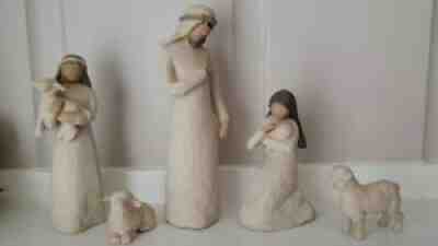 Willow Tree 5-pc Nativity Hand Painted Sculpted Figures by Susan Lordi 1999