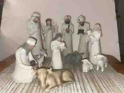 DEMDACO WILLOW TREE 12PCS NATIVITY SET MARY MISSING HER HAND FREE SHIPPING