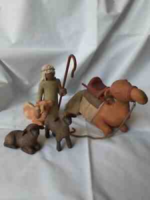 Willow Tree Nativity Shepherd and Stable Animals 4 Figurines by Susan Lordi