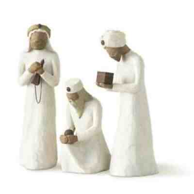 Willow Tree The Three Wisemen, sculpted hand-painted nativity figures,...