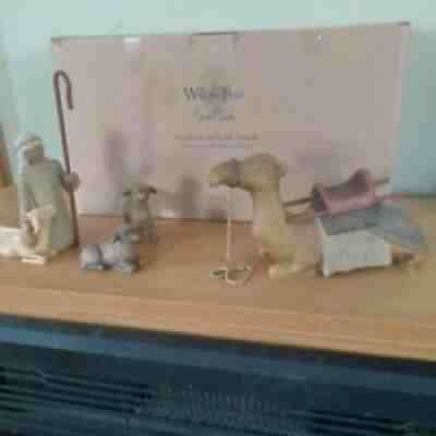 Willow Tree Shepherd and Stable Animals Figurines by Susan Lordi In Original Box