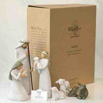 Willow Tree Nativity sculpted hand-painted nativity figures, 6-piece set_26005