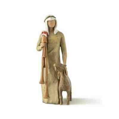 Willow Tree Zampognaro (Shepherd with Bagpipe), Sculpted Hand-Painted Nativity