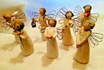 7 WILLOW TREE ANGELS by Demdaco, Sue Lordi Hope Hearth  Friendship Beauty Wonder