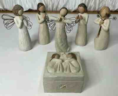 Willow Tree Angel Figurines And Friendship Trinket Box (LOT OF 6)