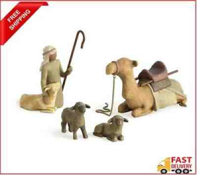 â?? Willow Tree Shepherd and Stable Animals sculpted hand-painted figures, #26105