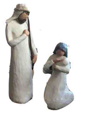 Willow Tree Nativity_Joseph Mary Jesus Sculpted Figurines Demdaco 1999 Lordi