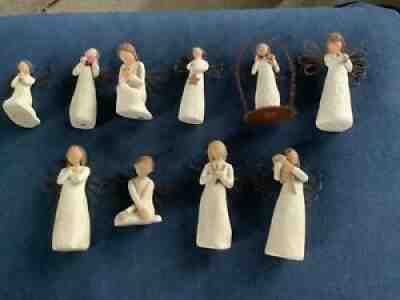 Huge lot of ten willow tree Angel Figurines Demdaco READ