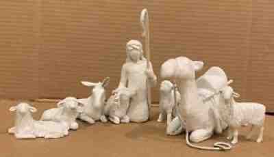 Willow Tree Nativity Figures Shepherd and Stable Animals Lordi 2002 - PAINTED