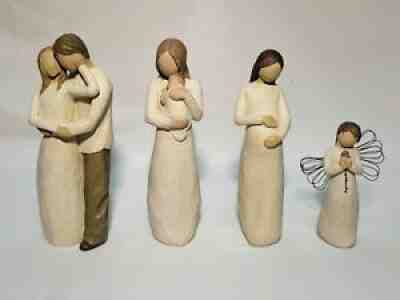 Willow Tree Figurines Lot5 Together, Angel of Mine, Cherish, Loving Angel, Love