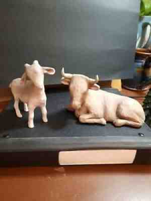 Willow Tree Ox and Goat, Sculpted Hand-Painted Nativity Figures, 2-Piece Set