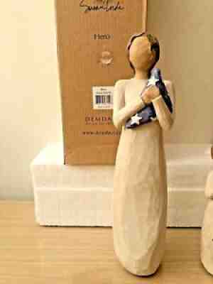 Willow Tree by Susan LordiÂ Hero Figurine  26152 with Box Military USA Flag Hero
