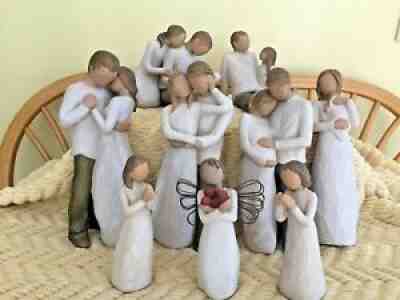 (lot of 9) Willow Tree Figurines - Father & daugher, New Life, Promise, Together