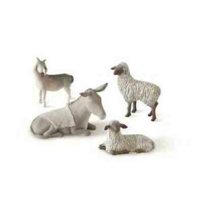 Willow Tree hand-painted sculpted figures Sheltering Animals for The Holy Fam...